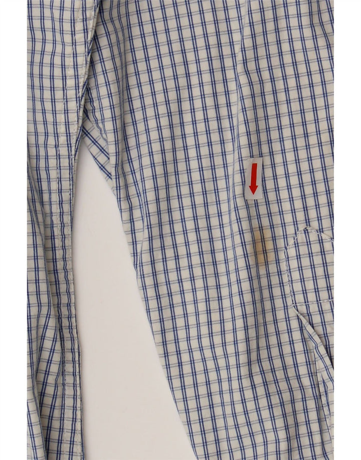 Camisa masculina HOLLISTER XL de algodão xadrez azul