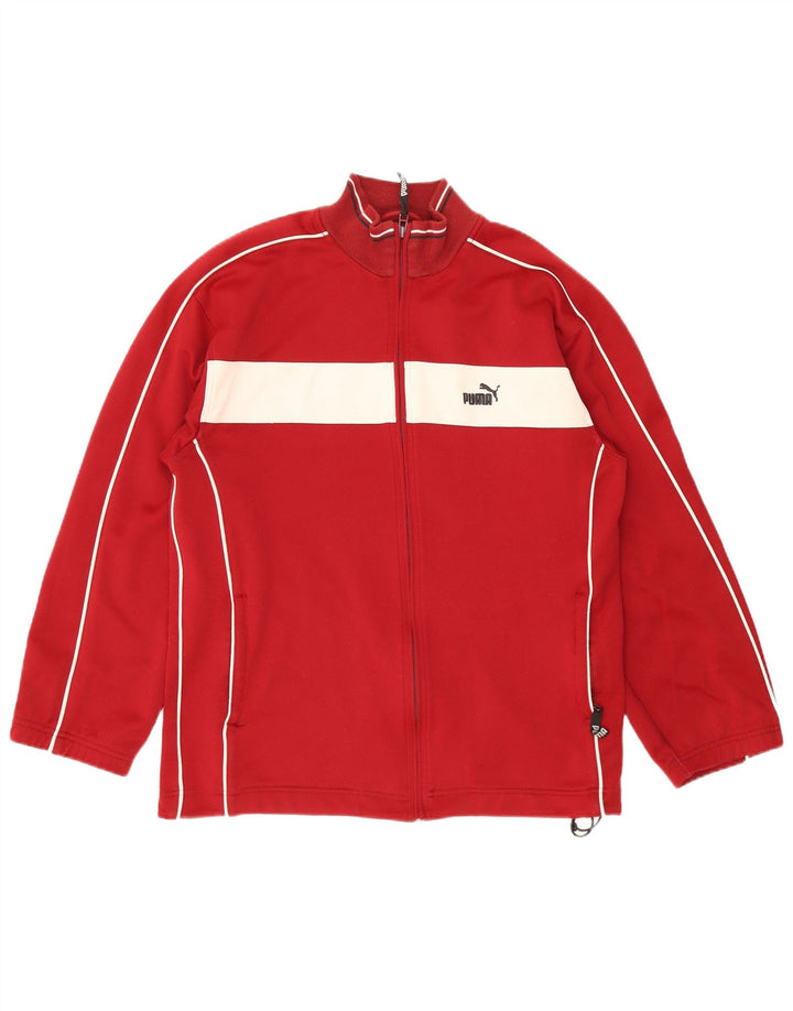 Puma Mens Treino Top Jacket Pequeno Vermelho Colorblock Poliéster Esportes