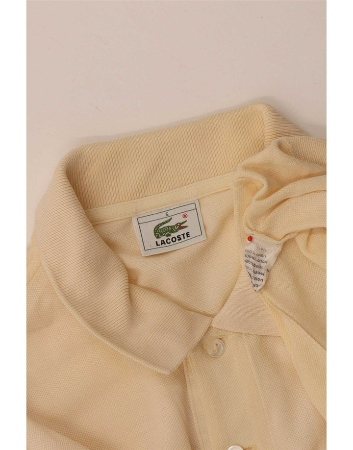 Camisa polo masculina Lacoste tamanho 5 grande algodão bege
