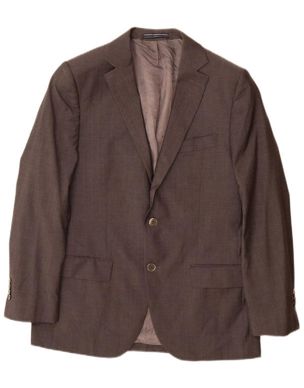 Jaqueta blazer masculina Massimo Dutti com 2 botões EU 48 lã cinza médio
