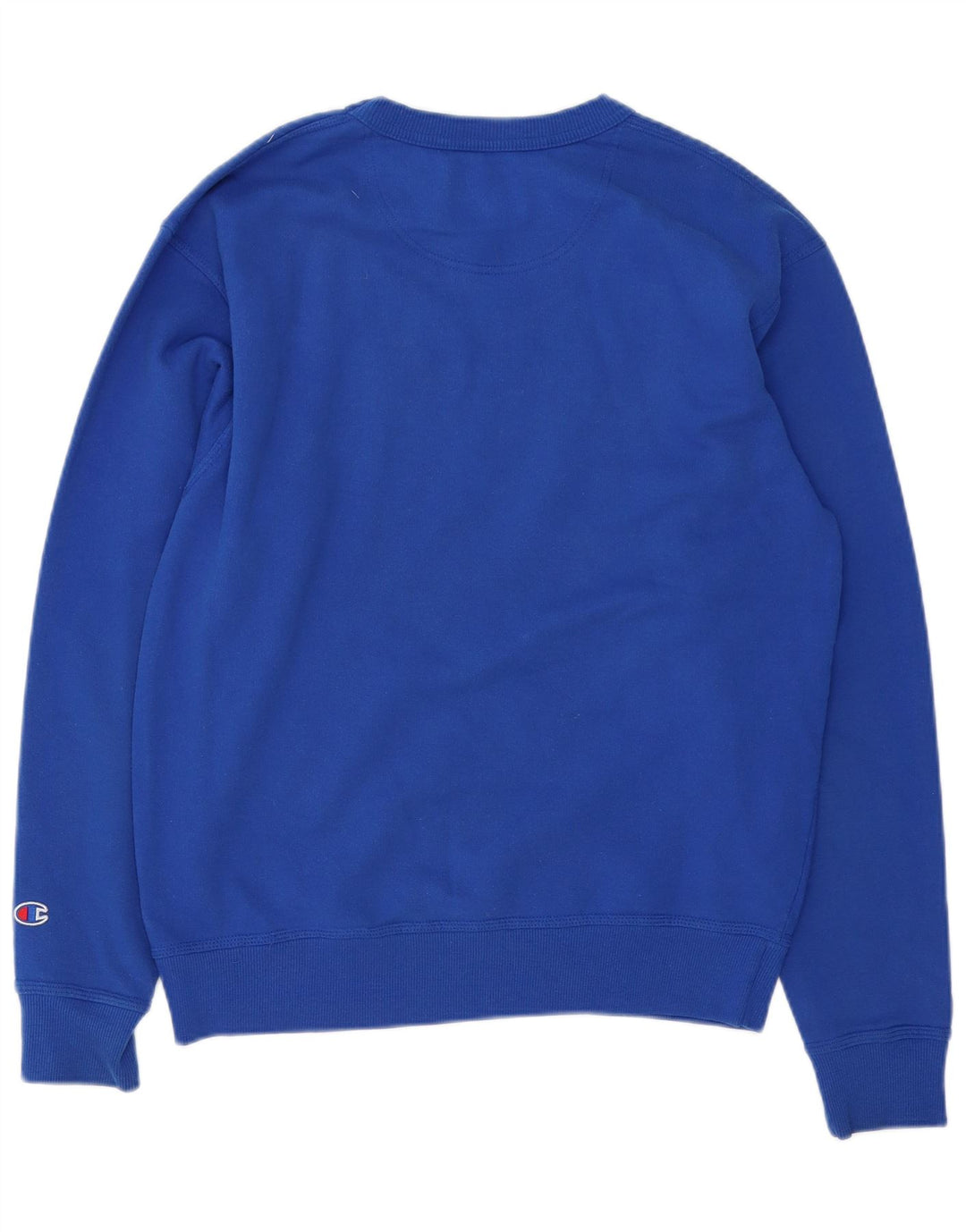 Champion masculino gráfico moletom jumper médio azul algodão