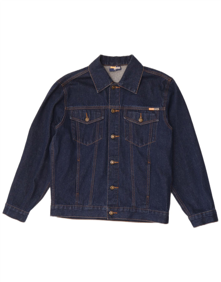 Jaqueta jeans masculina estilo jeans Reino Unido 38 algodão azul marinho médio