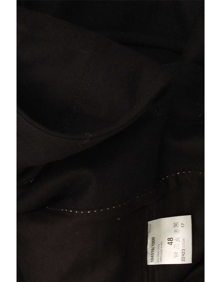 Sobretudo masculino vintage IT 48 lã preta média