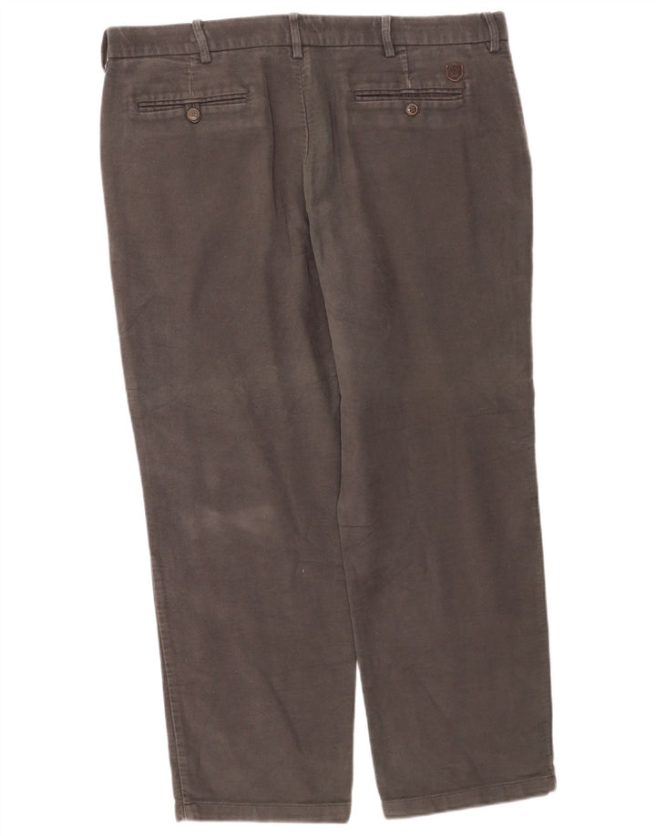 Calça chino reta masculina Marks & Spencer Blue Harbor W38 L29 cinza