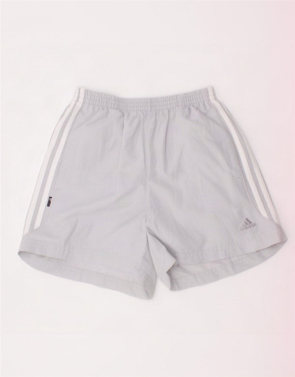 Shorts esportivos femininos Adidas 11-12 anos cinza poliéster