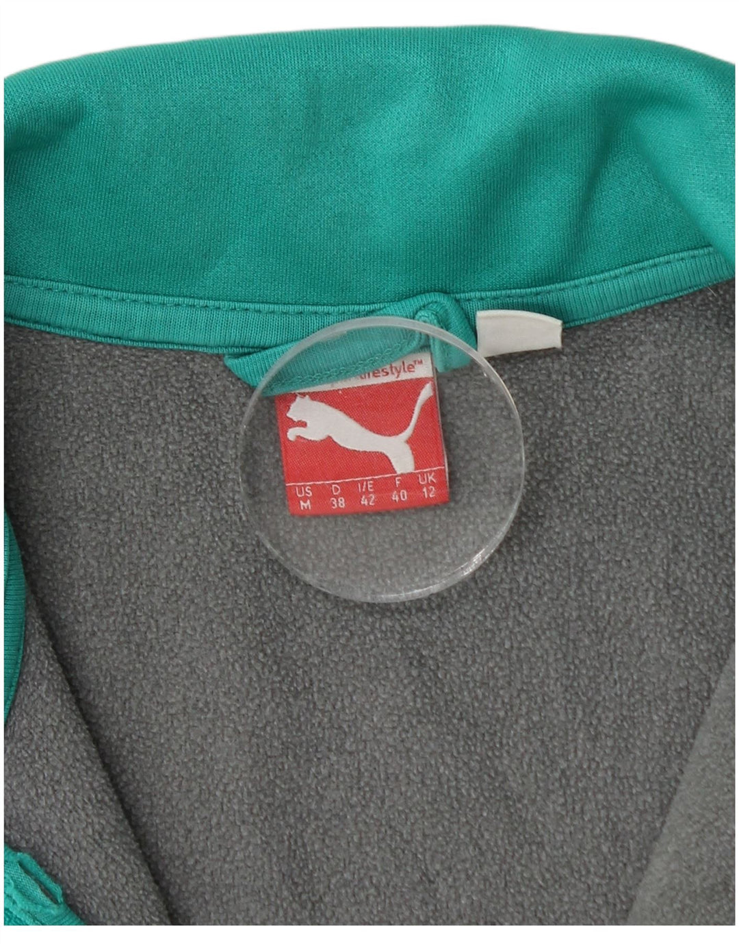 PUMA Womens Tracksuit Top Jacket UK 12 Médio Cinza Poliéster