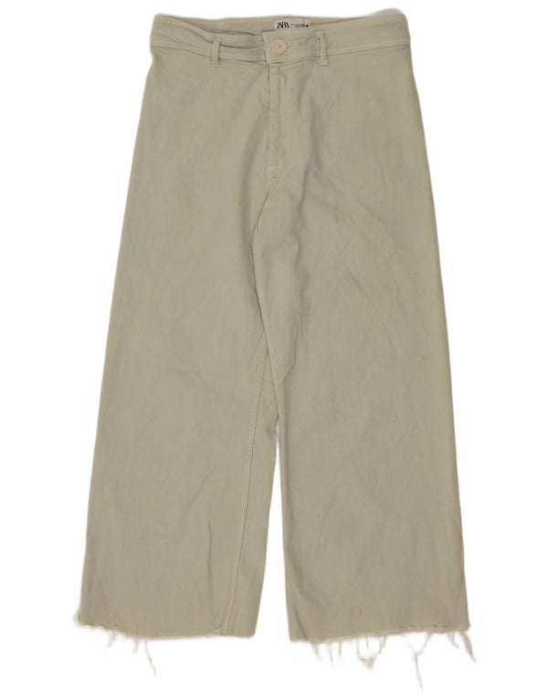 Zara Jeans feminino The Marine Straight Wide Leg EU 44 XL W34 L27 Verde