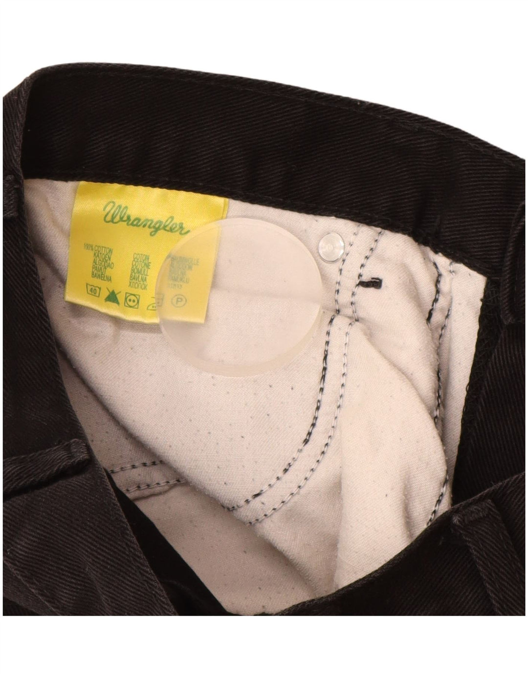 WRANGLER Masculino Texas Straight Jeans W34 L32 Algodão Preto