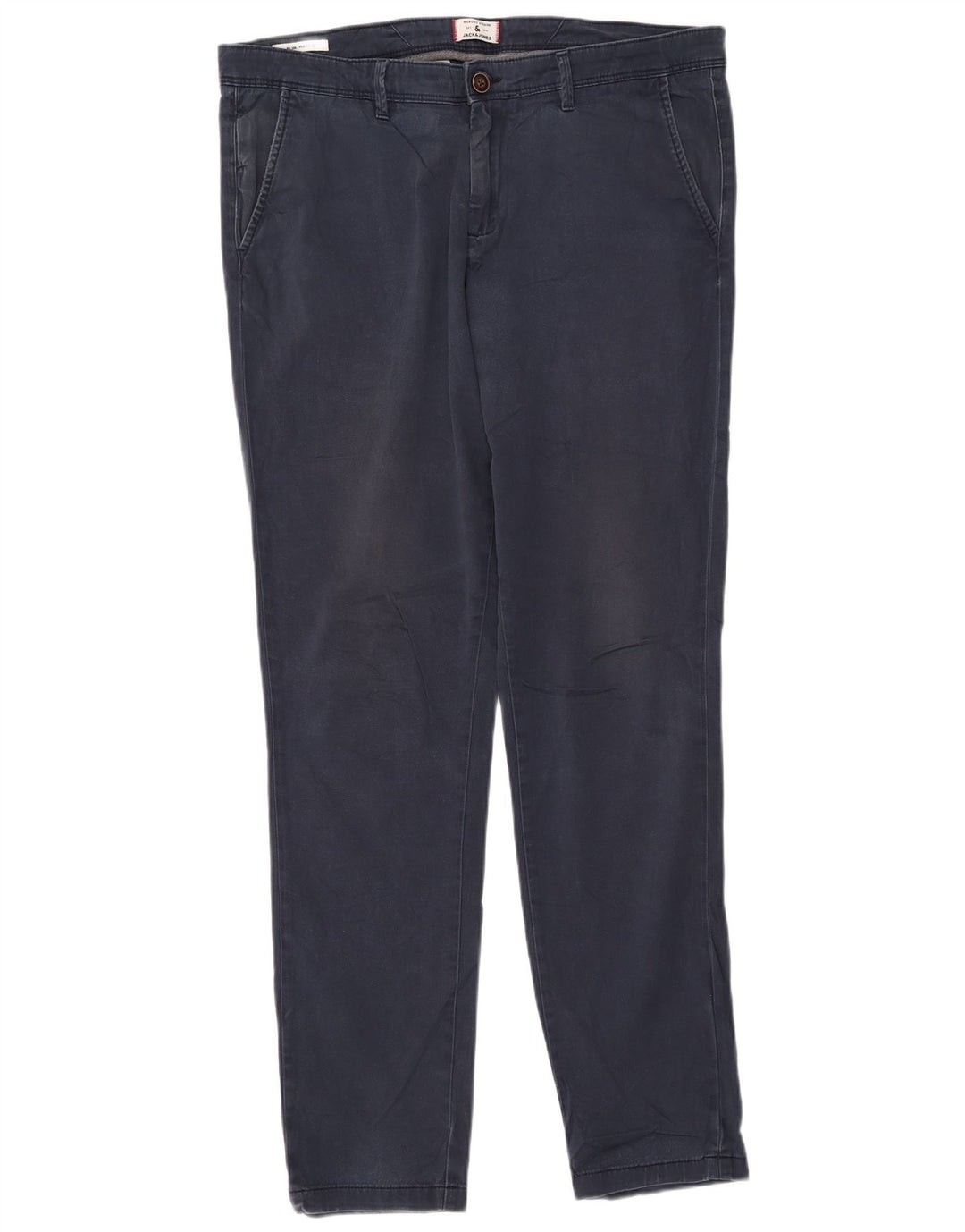 JACK & JONES Calça masculina Marco Slim Chino W36 L34 Azul marinho