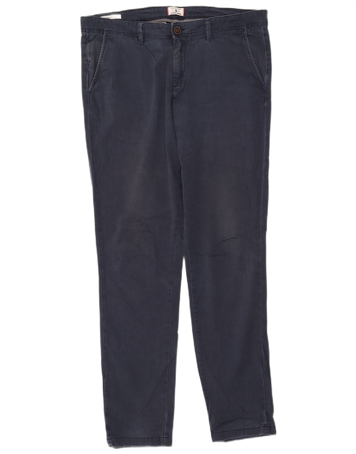 JACK & JONES Calça masculina Marco Slim Chino W36 L34 Azul marinho
