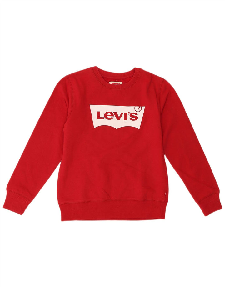 Moletom gráfico LEVI'S Boys 11-12 anos algodão vermelho