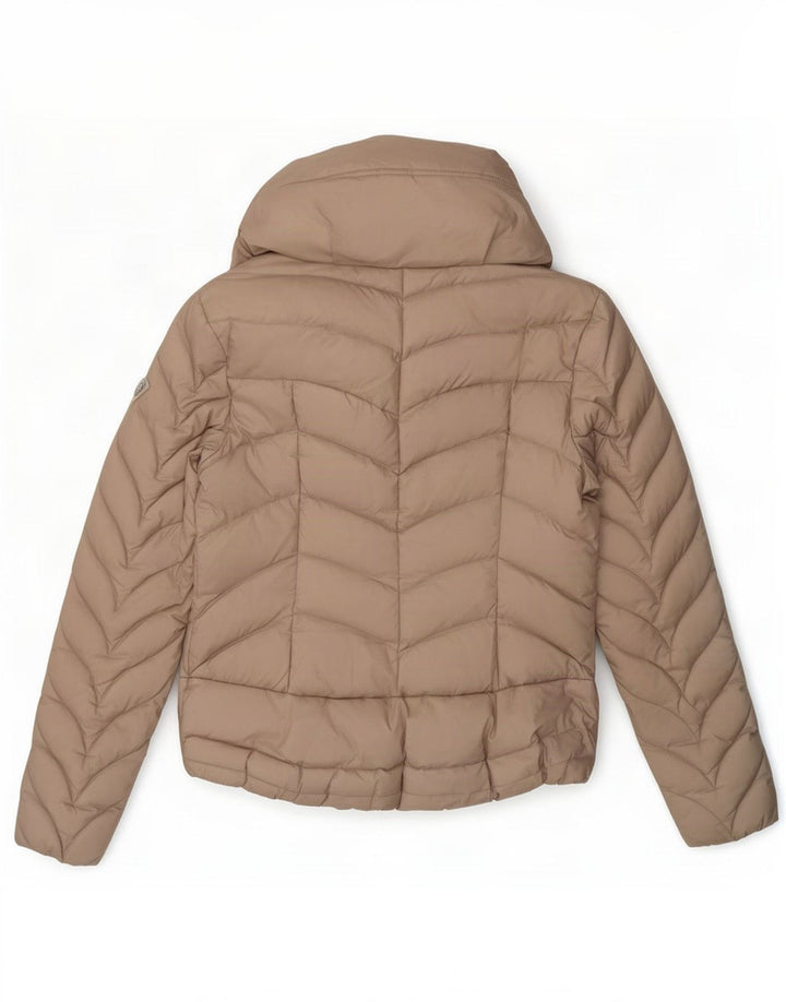 Jaqueta acolchoada feminina Guess UK 12 poliamida bege médio