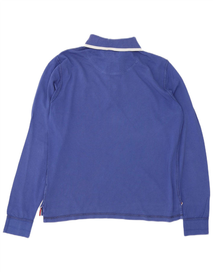 Camisa polo masculina de manga comprida KAPPA grande azul