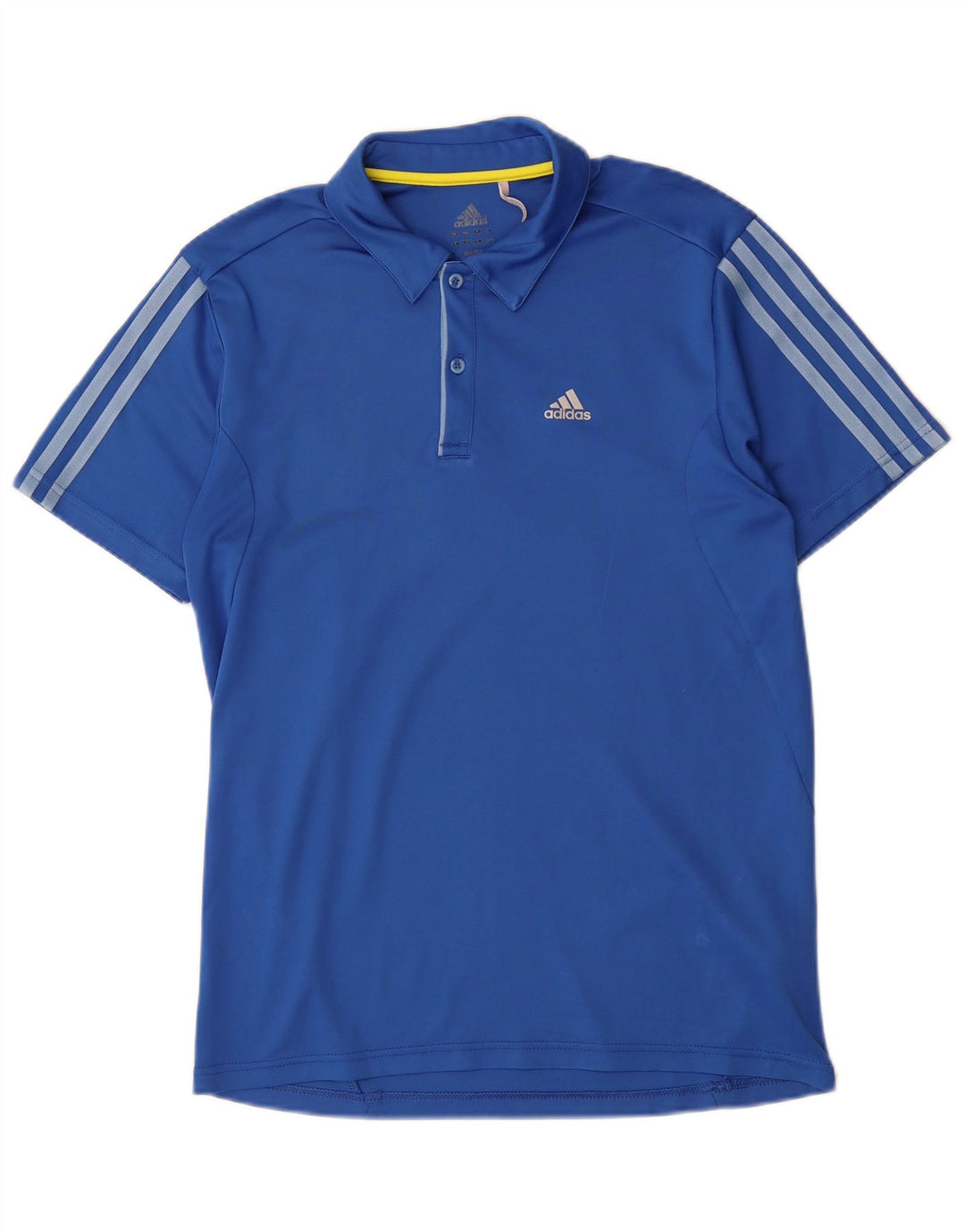 Camisa Polo Adidas Masculina Climalite Pequena Azul Poliéster