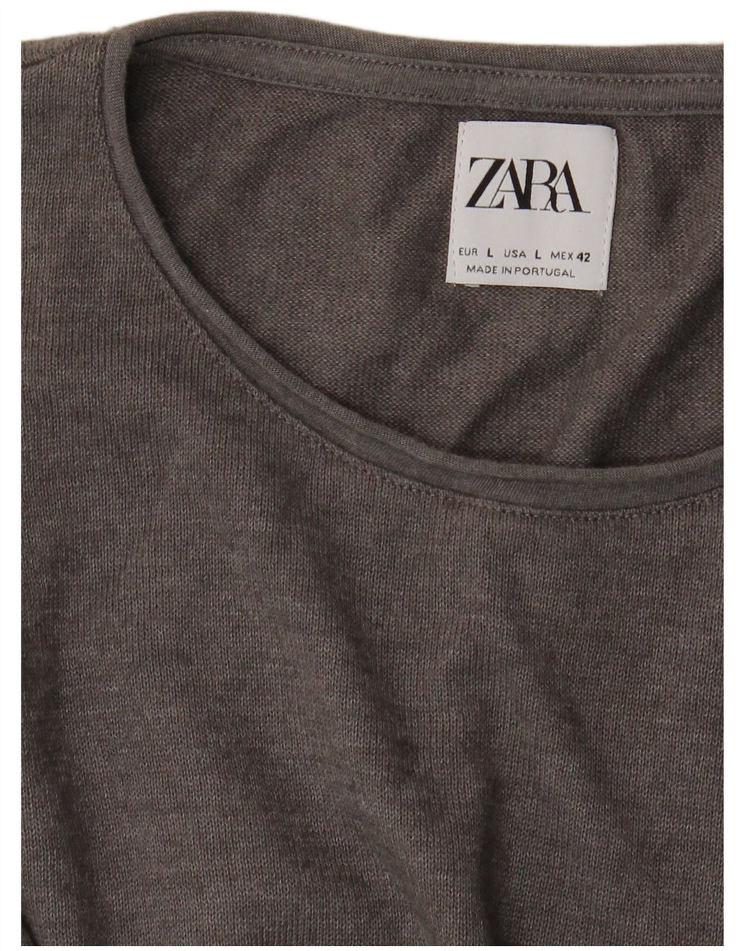 Zara Camiseta masculina grande cinza