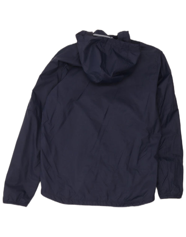 Jaqueta de chuva com capuz Nike Boys 13-14 anos XL azul marinho nylon