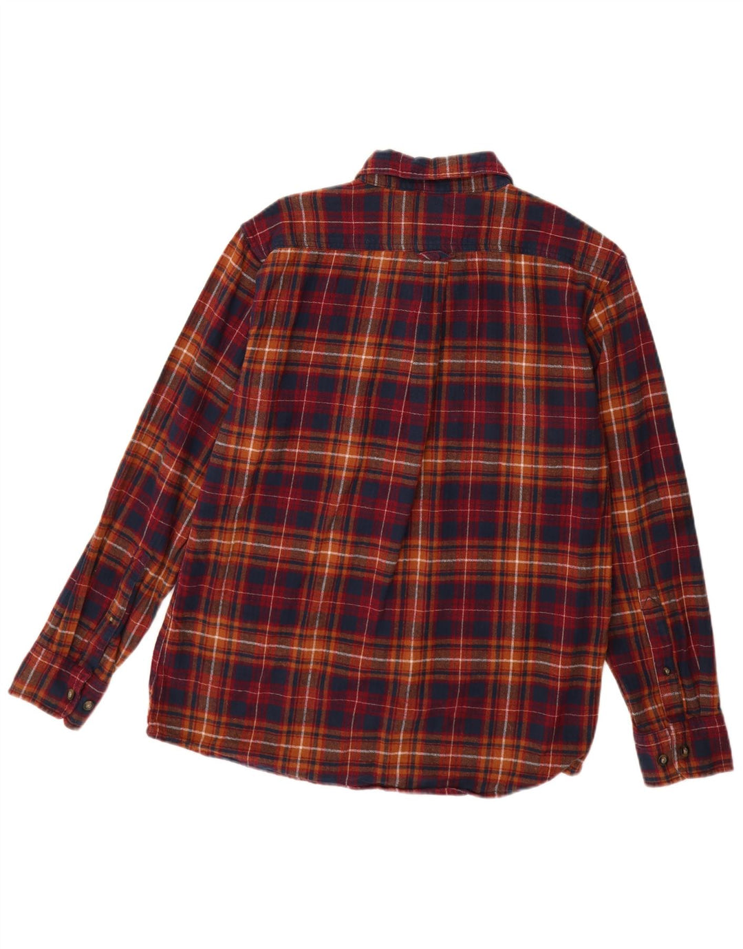 Camisa masculina de flanela EDDIE BAUER de algodão xadrez médio multicolorido
