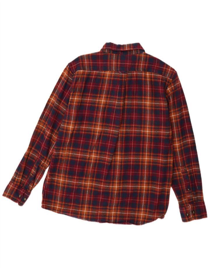 Camisa masculina de flanela EDDIE BAUER de algodão xadrez médio multicolorido