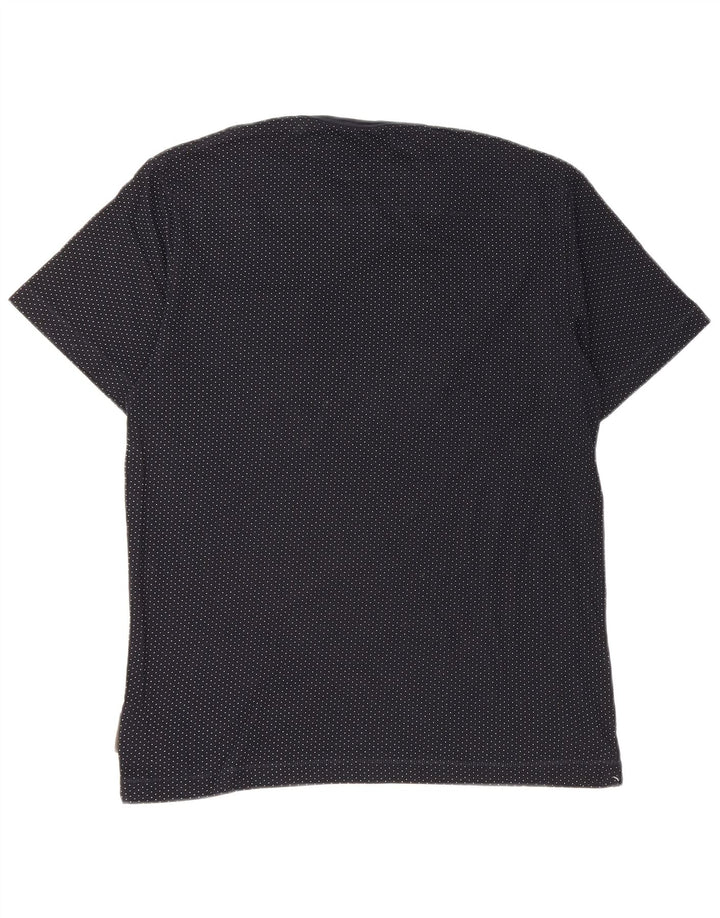 Camiseta masculina French Connection Top médio algodão manchado azul marinho