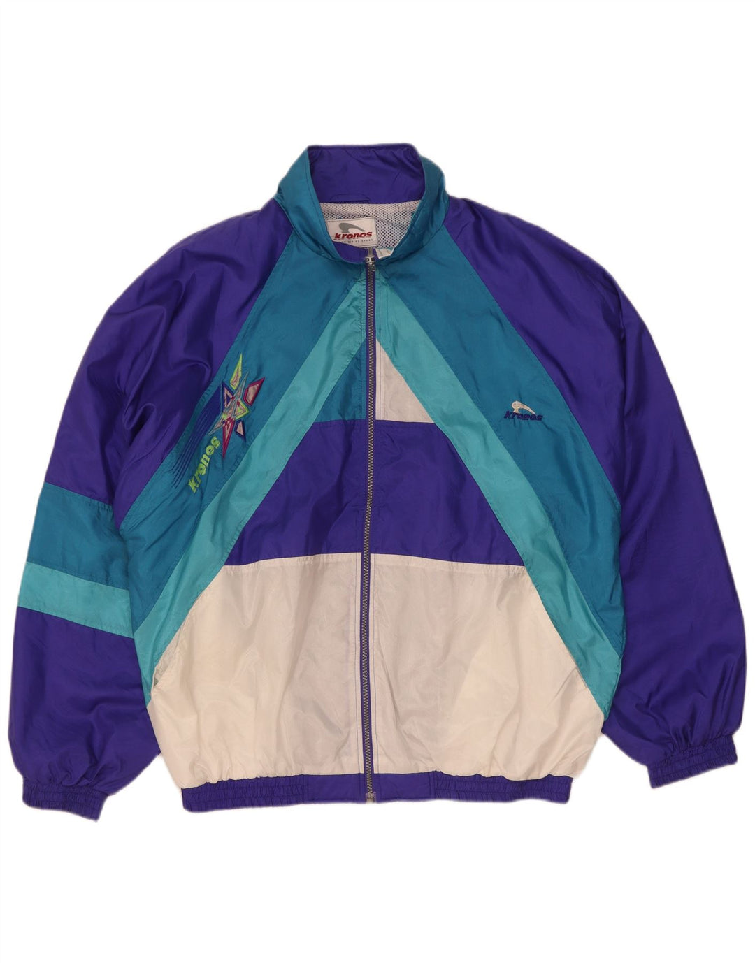 Kronos Mens Treino Top Jaqueta 2XL Roxo Colourblock Nylon