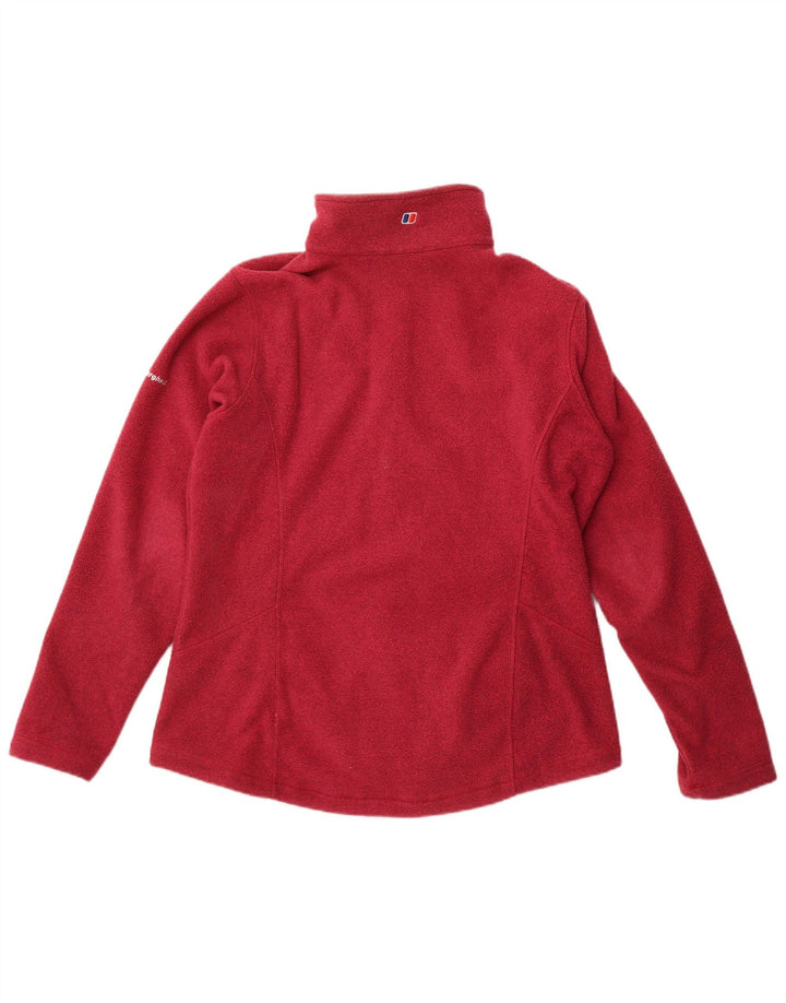 Jaqueta de lã feminina Berghaus UK 16 grande Borgonha