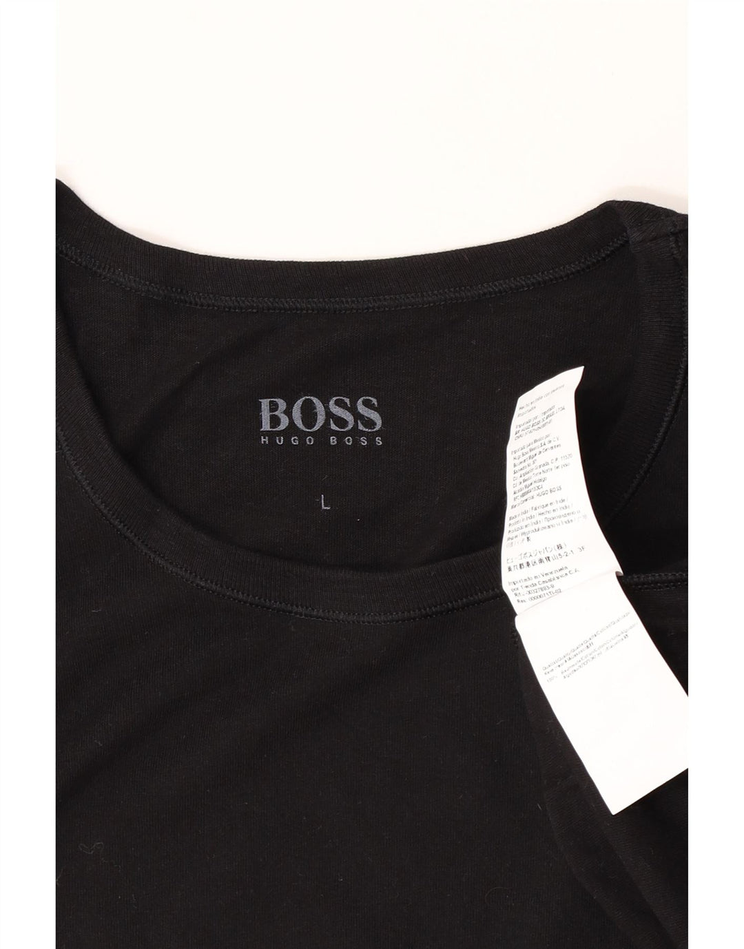 Camiseta masculina Hugo Boss grande algodão preto