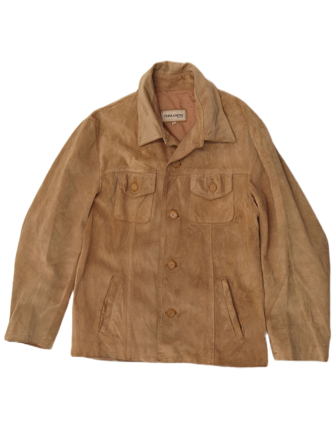 Jaqueta de camurça masculina Terranova UK 38 médio bege