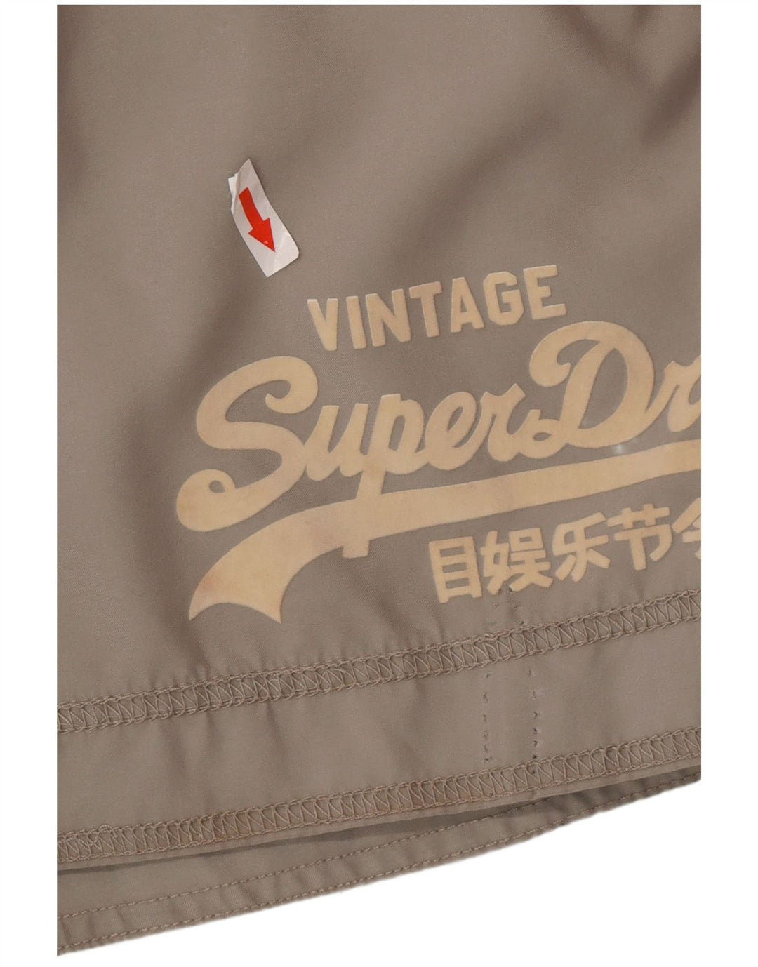 Shorts de natação masculino Superdry Graphic cinza médio poliéster