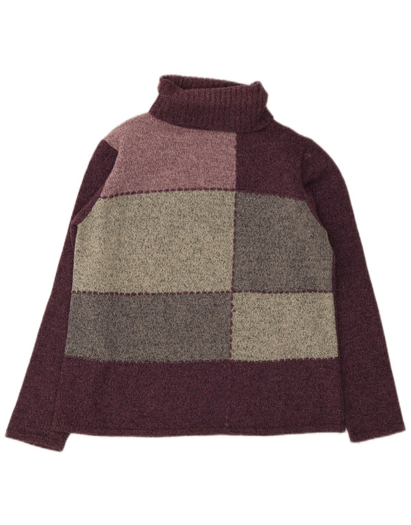 Suéter feminino Essentials com gola redonda Reino Unido 14/16 grande roxo