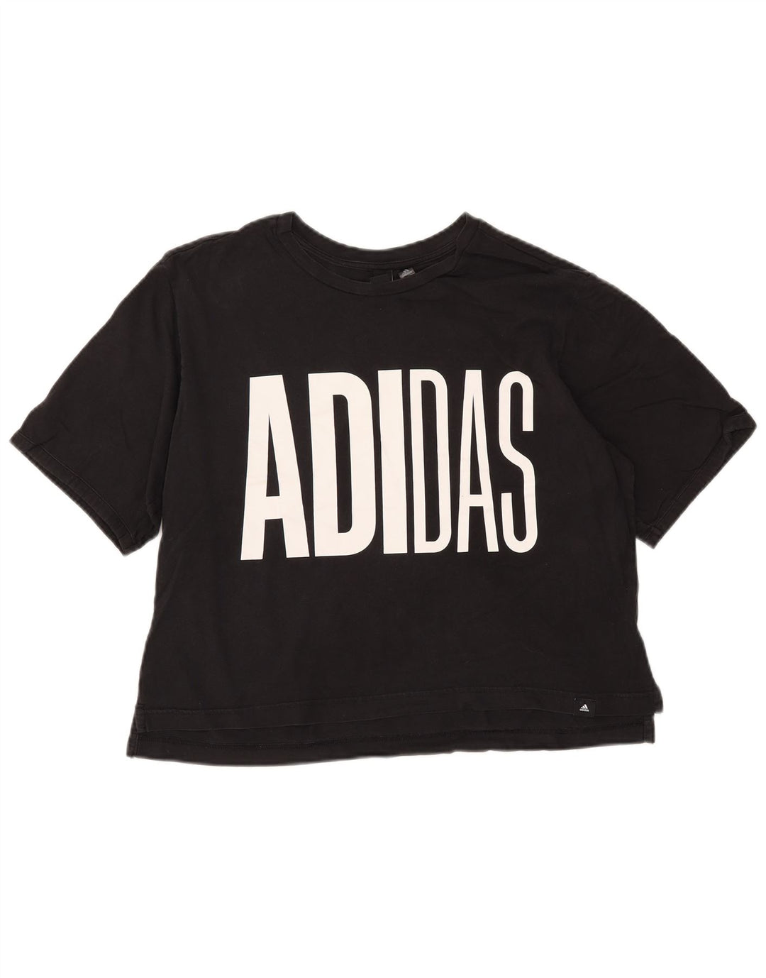 Camiseta feminina adidas cropped ADIDAS UK 16/18 grande algodão preto