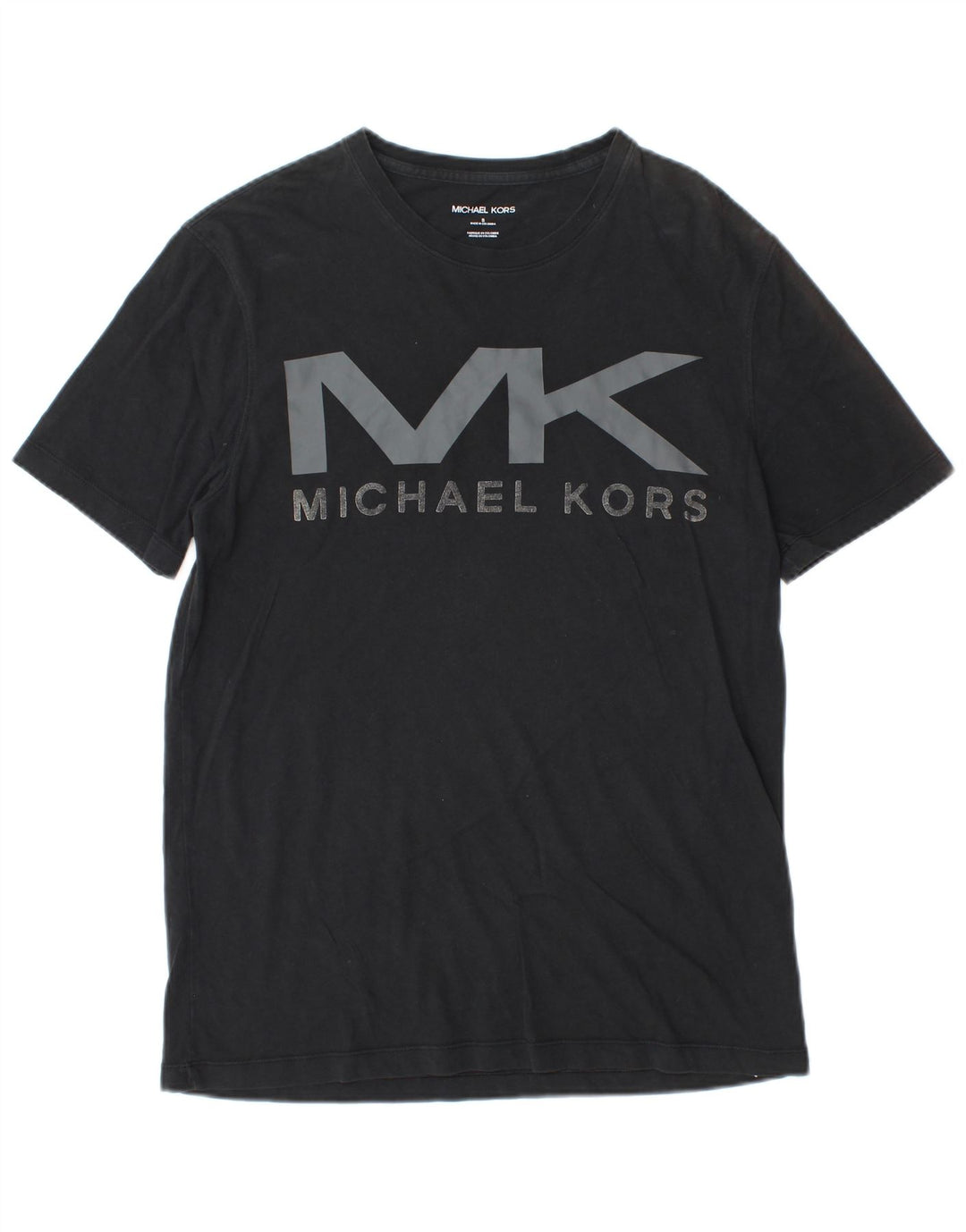 MICHAEL KORS Camiseta masculina gráfica top pequeno algodão preto
