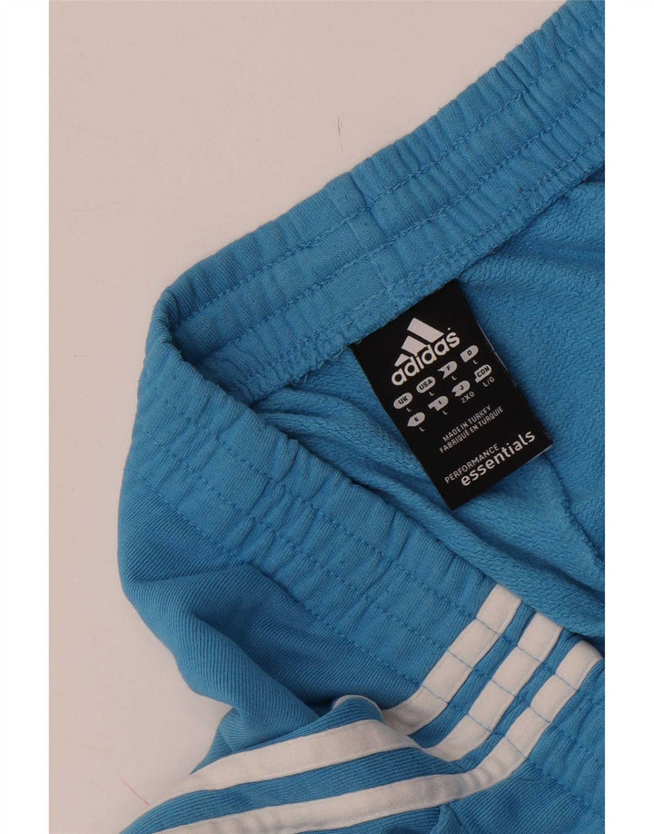 Calça de treino masculina Adidas Joggers grande algodão azul