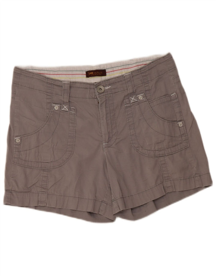LEE Shorts feminino casual US 12 grande W34 algodão cinza
