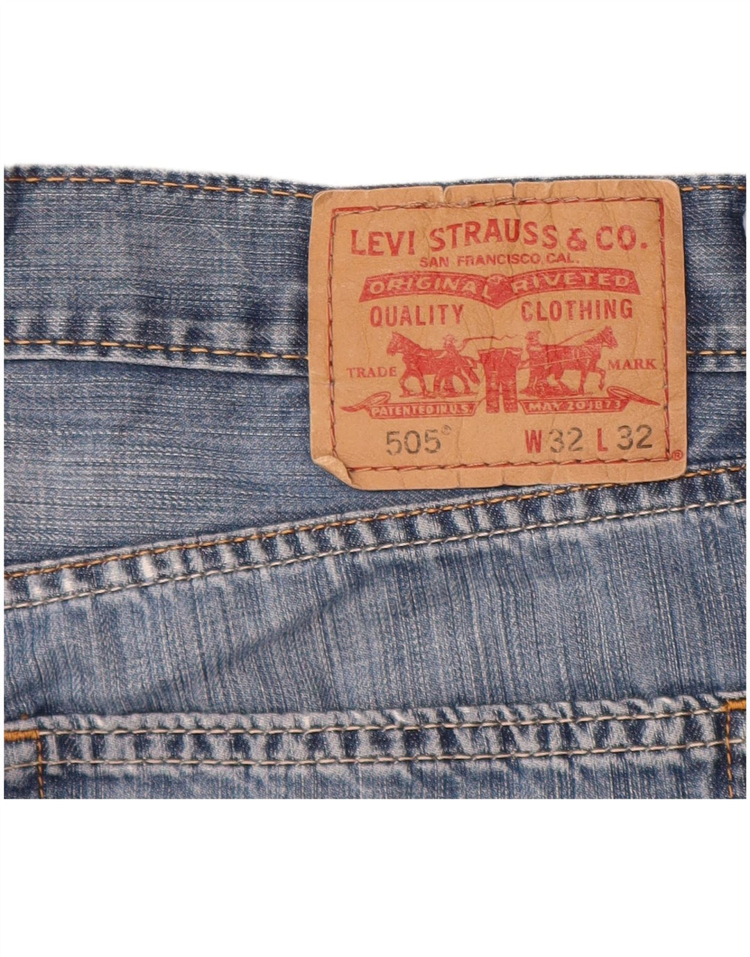 Shorts jeans masculino 505 Levi's W32 azul médio algodão