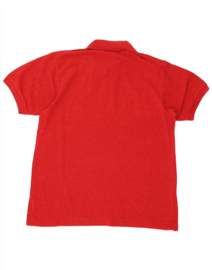 Camisa polo masculina Lacoste tamanho 4 médio algodão vermelho