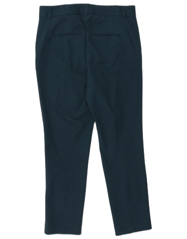 Calça feminina de cintura alta Marks & Spencer Reino Unido 14 grande W34 L27 azul