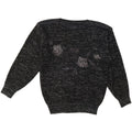 Suéter feminino C&A com gola canoa EU 40 acrílico manchado preto médio