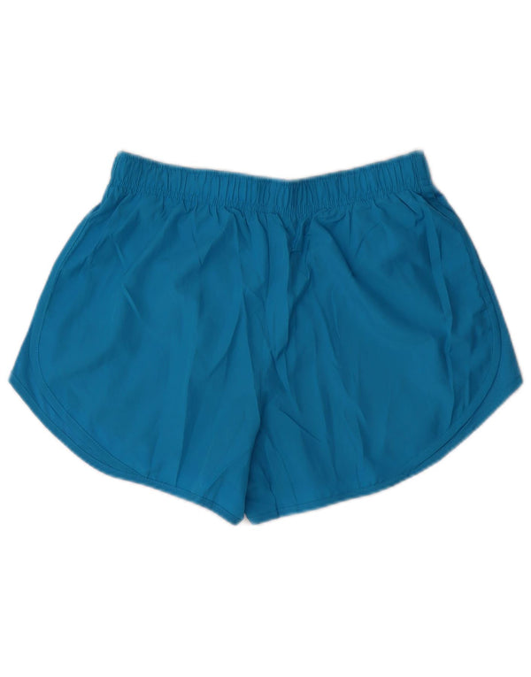 Shorts esportivos femininos NIKE Dri Fit UK 14 médio azul poliéster
