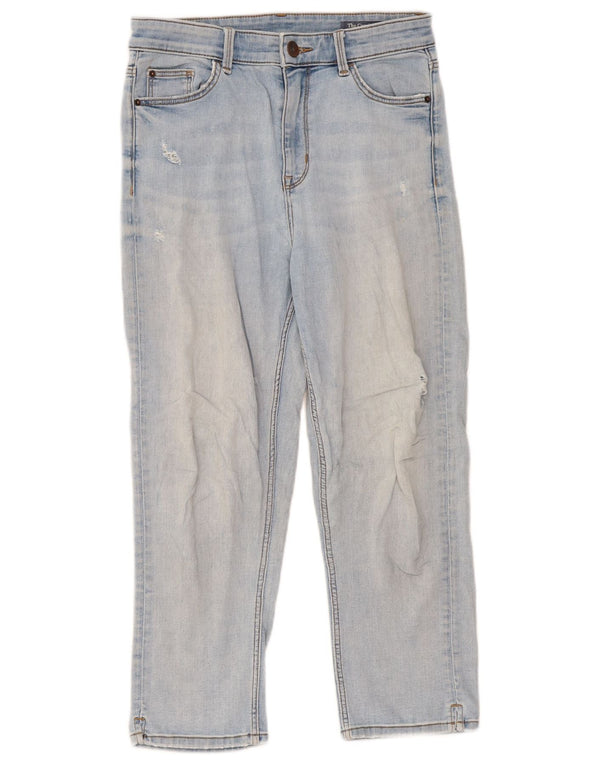 Calça jeans feminina Marks & Spencer The Carrie UK 10 pequena W28 L22 azul