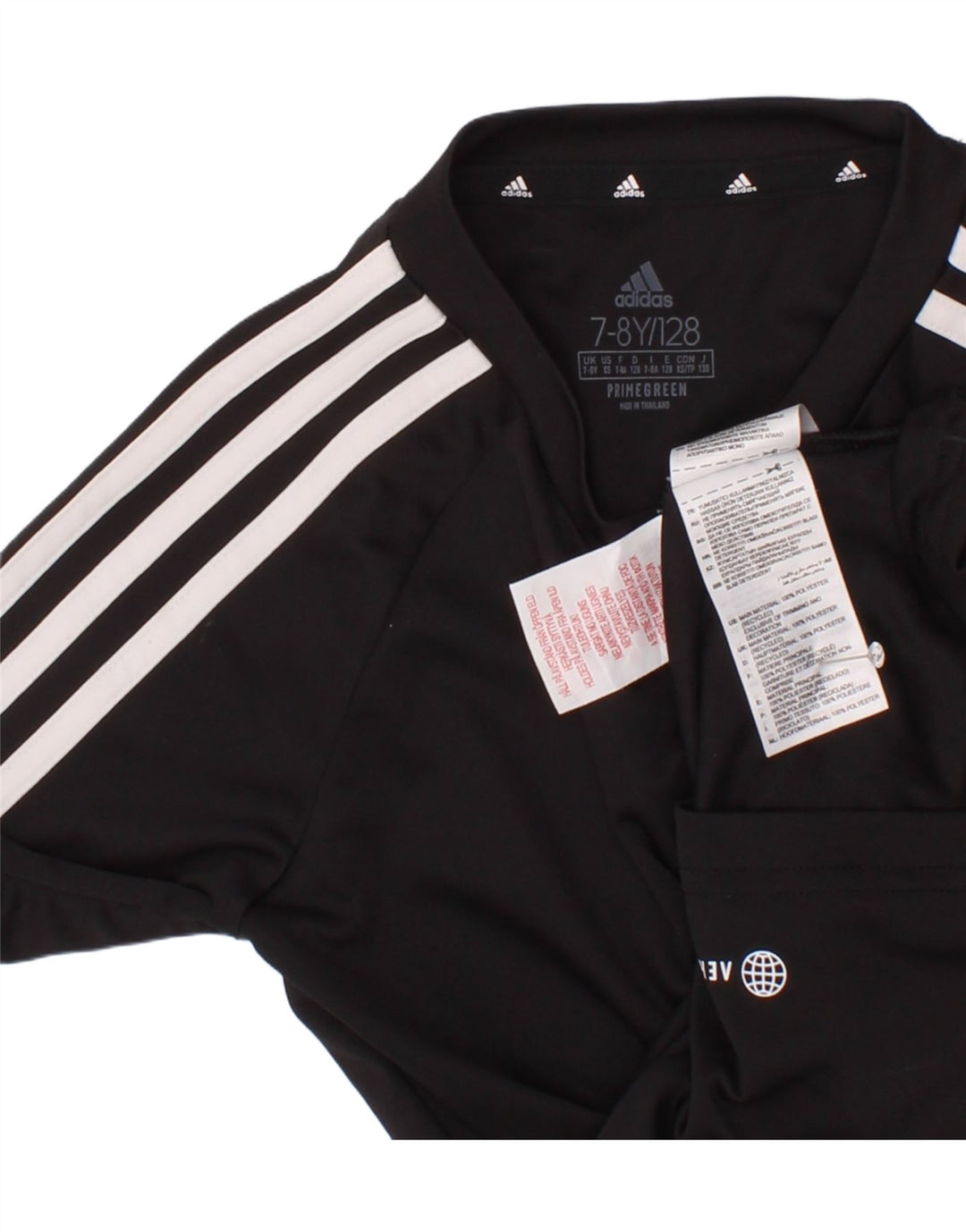 Camiseta Adidas Boys Aeroready Top 7-8 Anos Preto Poliéster
