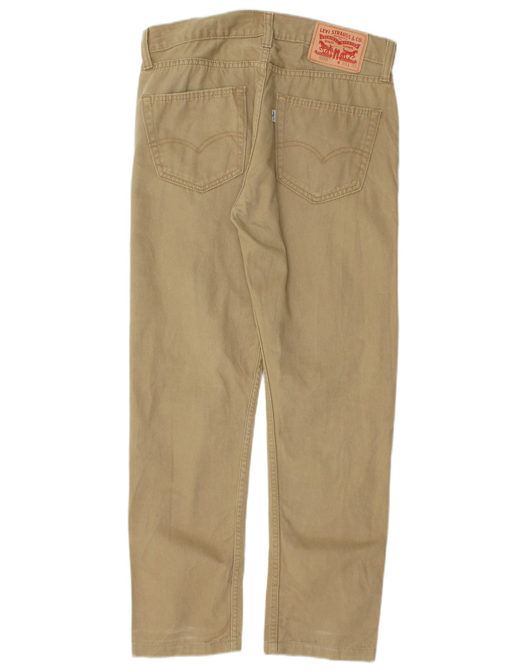 Calça casual masculina Levi's 508 regular cônica W29 L27 algodão bege