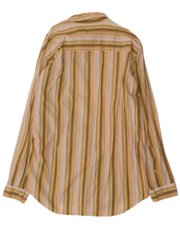 Marlboro Classics Mens Shirt 2XL Yellow Striped