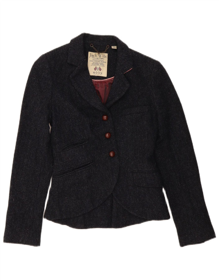 Jack Wills Jaqueta blazer feminina com 3 botões 11-12 anos lã cinza