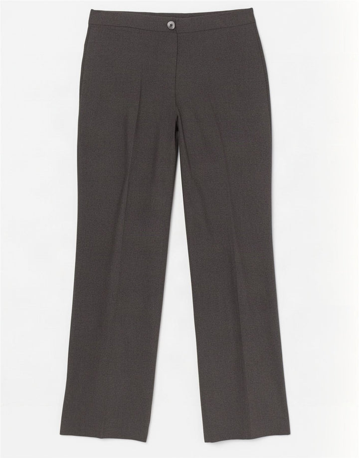 Calça feminina reta casual Marks & Spencer Reino Unido 12 médio W30 L33 cinza