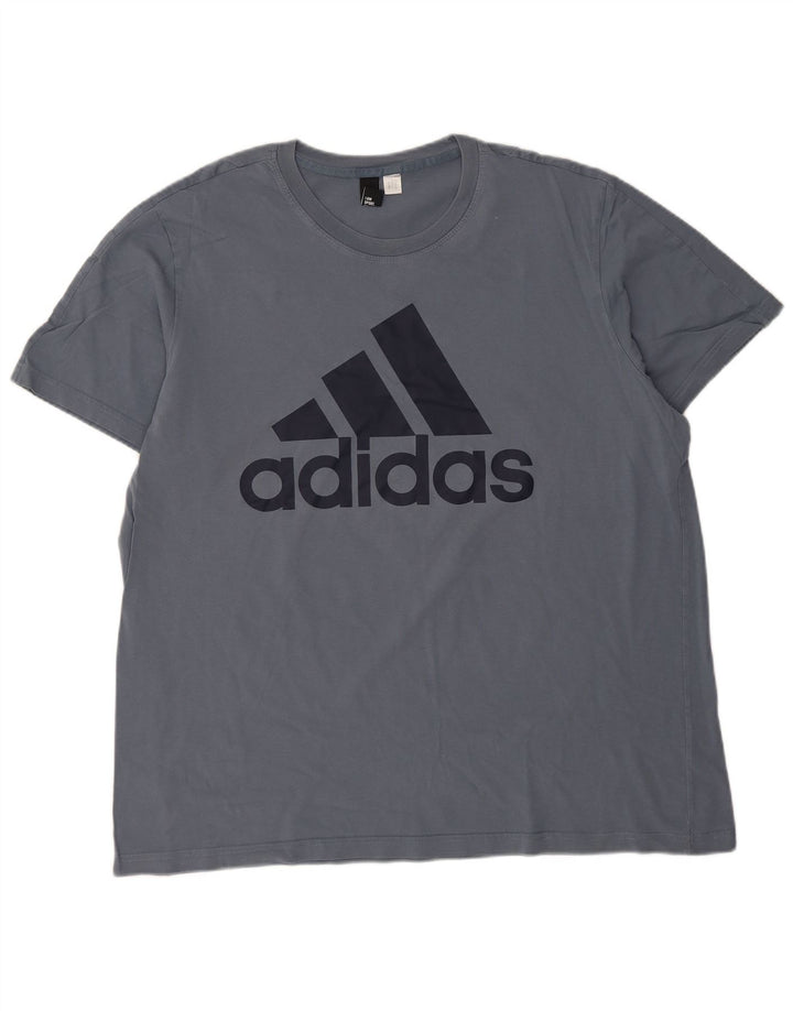 Camiseta gráfica masculina Adidas Top 2XL azul marinho