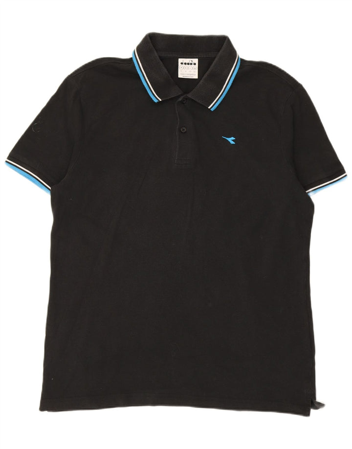 Camisa polo masculina DIADORA XL algodão preto