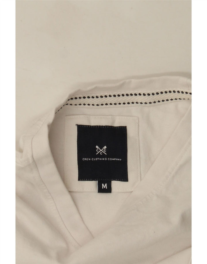 Camiseta masculina Crew Clothing Top médio branco
