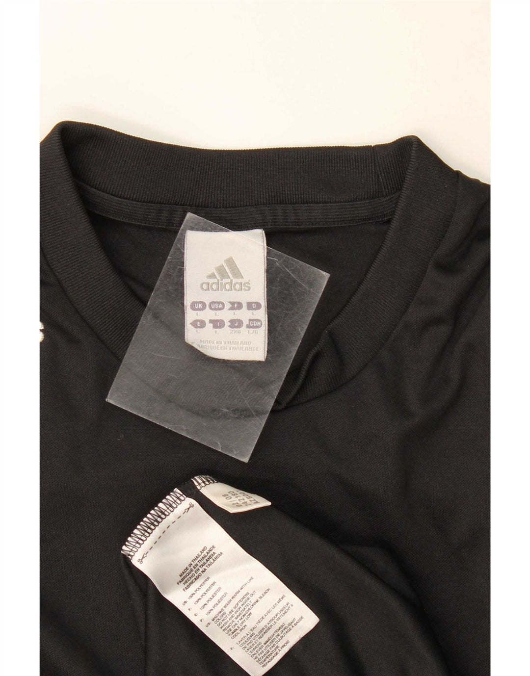 Adidas Mens Climalite Camiseta Top Grande Poliéster Preto