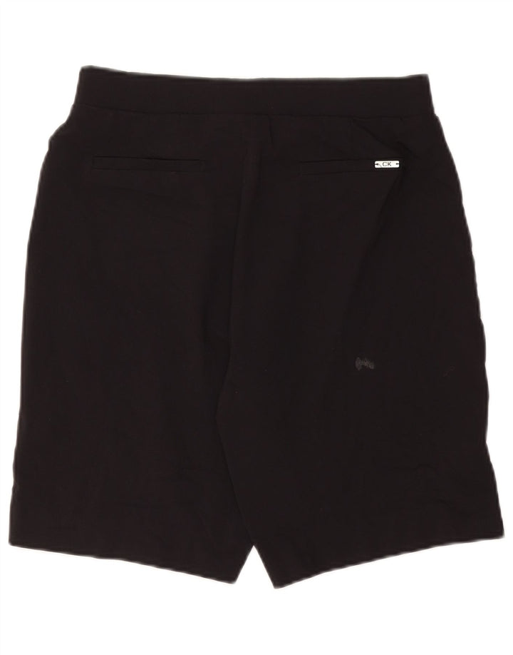 CALVIN KLEIN Shorts feminino casual médio W30 preto rayon