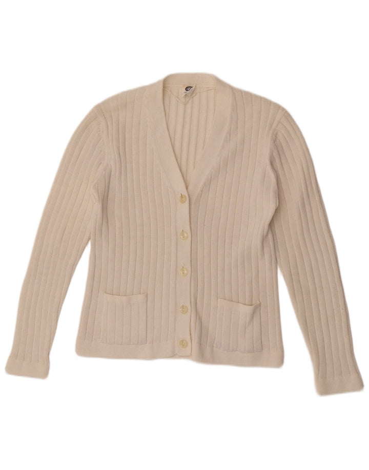 Suéter cardigã feminino C&A EU 48 2XL acrílico branco
